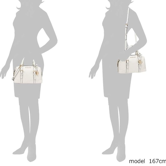 MICHAEL KORS SMALL DUFFLE SATCHEL CLASSIC GOLD LOGO 35H9GYJS5L optic white - Picture 9 of 17